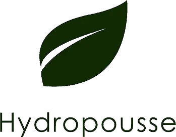 Une feuille qui représente le logo de l'entreprise Hydropousse
